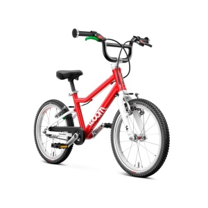 Woom - bicicleta copii 16" Woom 3 AUTOMAGIC, varsta recomandata 4-6 ani (105-120cm) - 6 kg - rosu intens alb - Img 2
