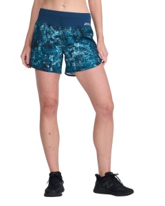 2XU - Pantaloni scurti de alergare pentru femei Aero 5 inch Shorts - albastru multicolor