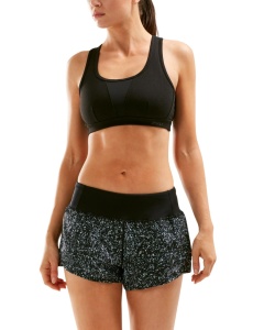 2XU - Pantaloni scurti de alergare pentru femei XVENT 3" Free Short - negru gri granit - Img 1