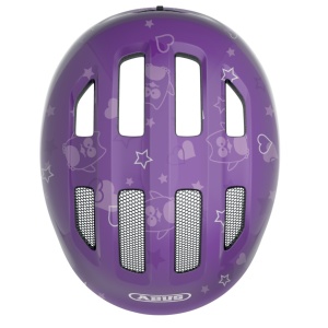 Abus - casca ciclism copii Smiley 3.0 - model stelute mov intens portocaliu - Img 2