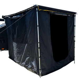 Anexă marchiză, compatibil cu marchiza 200 x 250 cm CampTalk, închis complet, cu podea, impermeabil, cu prindere rapidă prin fermoar și scai, 200 x 250 x 190 CM