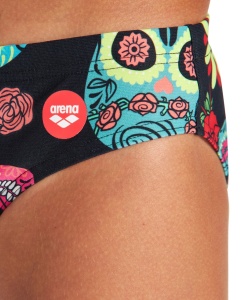 Arena - costum inot baieti - slip - Crazy Skulls Carnival Jr - Black | Multi - Img 5
