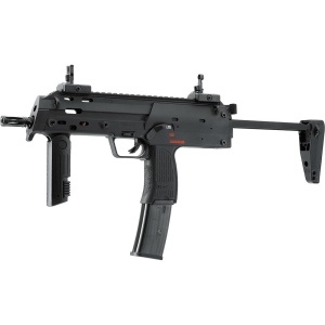Arma airsoft electrica Heckler & Koch MP7 A1, S-AEG, bile plastic, MOSFET, BB 6 mm, 1.0 jouli, negru