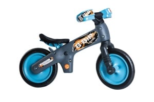 Bicicleta fara pedale BELLELLI B-BIP gri albastru impins cu piciorul gri cadru, ghidon albastru,-pipa. - Img 2