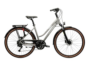 Bicicleta Urban Kross Trans 5.0 ULT.RA 28 inch argintie Shimano Cues
