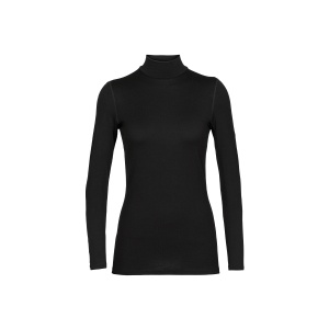 Bluza Dama Icebreaker Merino 260 Thermal Tech Turtleneck Black
