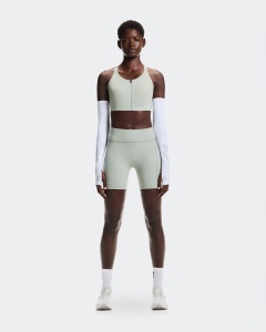 Bustieră alergare On Endurance Bra Zip W - gri Tin | suport ridicat