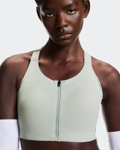 Bustieră alergare On Endurance Bra Zip W - gri Tin | suport ridicat - Img 3