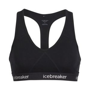 Bustiera Femei Icebreaker Sprite Racerback Black
