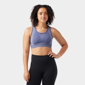 Bustieră sport Merino Smartwool Intraknit Racerback - albastru Nightfall Blue Heather
