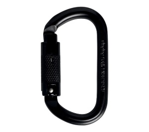Carabinieră Singing Rock de oțel ovală 30kN Triple Lock K4241ZB07 Black