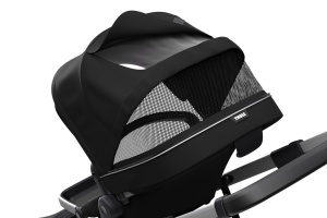 Carucior Thule SLEEK Cadru Gri si Copertina Midnight Black