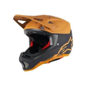 Casca Alpinestars Missile Tech Racer Helmet Black Dark Gold Matt M - Img 2
