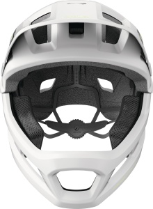 Cască copii MTB full-face Abus YouDrop FF - alb cu accente lămâie - Img 2