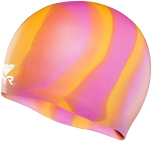 Cască înot silicon multicolor TYR galben-roz