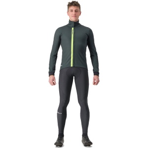 Castelli - Jacheta ciclism vreme rece sau iarna, Entrata Jacket - verde inchis rover galben fluo - Img 7