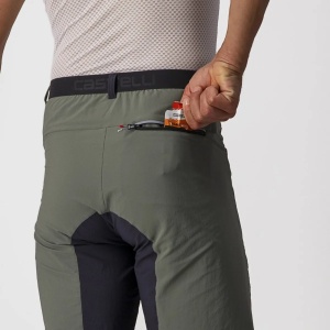 Castelli - pantaloni ciclism scurti largi - Unlimited Baggy Short - forest gray - M - Img 4