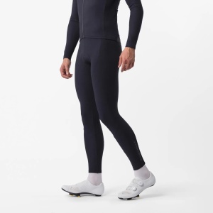 Castelli - pantaloni lungi cu bretele - Thermowoven Bibtight - negru - 3XL