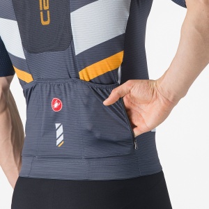 Castelli - tricou ciclism maneca scurta race fit - Unlimited Pro Jersey - 18-35 gr C - albastru | portocaliu - Img 5