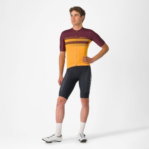 Castelli - tricou ciclism maneca scurta regular fit - Simbolo Jersey - portocaliu | bordo - Img 6