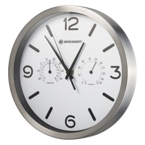 Ceas de perete Bresser MyTime 8020315GYE000, termometru, alb