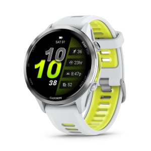 Ceas Garmin Forerunner 970 Amoled 47MM Whitestone/AMP Yellow
