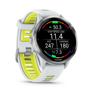 Ceas Garmin Forerunner 970 Amoled 47MM Whitestone/AMP Yellow - Img 2