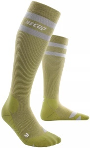 CEP - sosete compresie inalte - hiking 80`s socks tall W - olive | grey
