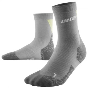 CEP - sosete compresie medii - ultralight socks mid cut v3 W - grey | lime