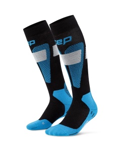 CEP - sosete compresie tall - Ski Merino 3.0 - black | blue - III - Img 2