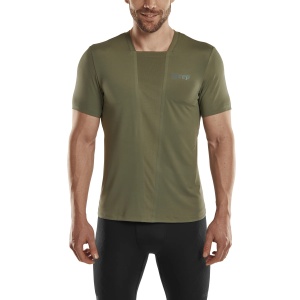 CEP - Tricou cu maneca scurta barbati The Run Shirt - verde inchis maslina - Img 3