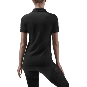 CEP - tricou sport tip polo cu maneci scurte pentru femei brand polo Shirt - negru verde lime - Img 3