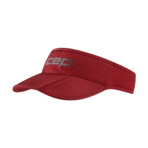 CEP - vizor - run foldable visor - burgundy - Img 1