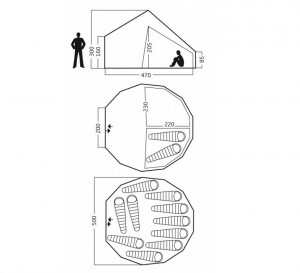 Cort Asgard 19.6 Basic Cotton Natural Nordisk( fara podea) + Geanta pentru transport - Img 6