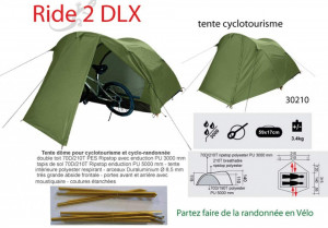 Cort Freetime Raid 2 DLX, verde, 2 persoane, 215 x 315 cm + antreu - Img 2