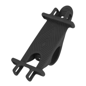 Force - Suport telefon din silicon pentru bicicleta, 4-6 inch - negru