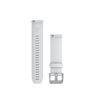 Garmin - curea silicon Quick Release 20 - alba Polished Silver pentru Vivoactive/ Vivomove/ Venu/ Forerunner - Img 2