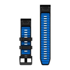 Garmin - curea silicon - QuickFit 22 - Black I Pilot Blue - Img 2