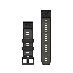 Garmin curea silicon QuickFit 22 - negru gri Black | Pebble Gray Silicone - Img 2