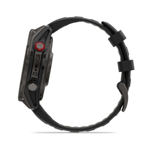Garmin - fenix 8 Pro 47mm - smartwatch premium AMOLED Sapphire - ramă gri din titanium DLC si curea din silicon neagră-gri - Img 4