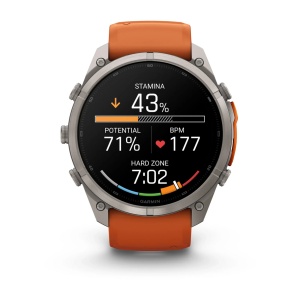 Garmin Fenix 9 Pro AMOLED inReach - 51 mm Titan Autumn Orange - Smartwatch Multisport Premium cu AMOLED - Img 4