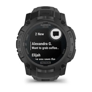 Garmin - Instinct 3 - 45 mm AMOLED - Black with Bolt Blue | Black Band - Img 141