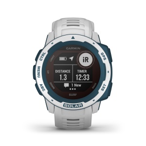 Garmin - Instinct Solar Surf edition - Cloudbreak - ceas inteligent cu GPS cu functii avansate pentru sport si incarcare solara - Img 2