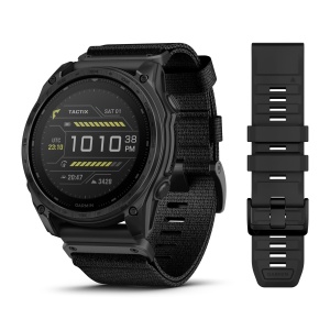 Garmin - Tactix 8 Solar Elite 51 mm ceas multisport cu GPS - ramă neagră Titanium DLC și curea din silicon neagră + nailon - Img 3