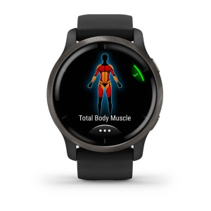 Garmin - Venu 2 smartwatch cu GPS și AMOLED - rama gri ardezie și carcasă neagră cu brățară din silicon - Img 5