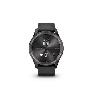 Garmin - vivomove Trend - Ramă Neagra din oţel inoxidabil - carcasa neagra - bratara silicon neagra - Img 4