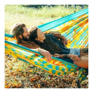 Hamac Unisex ENO DoubleNest Hammock Vibrant Earth Cyan Multicolor - Img 5