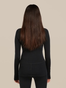 Icebreaker - bluza de corp - 300 MerinoFine Polar LS Roll Neck W - Black - L - Img 2