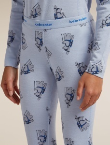 Icebreaker - colanti - 200 Oasis Leggings Bear Tour K - Zinc Blue/Aop - 10 - Img 8