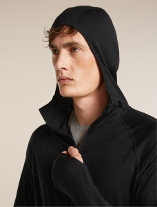 Icebreaker - hanorac - 150 MerinoFine Ace LS Zip Hoodie UPF - Black - L - Img 7